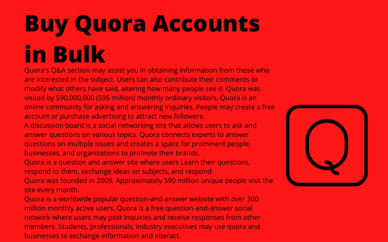 Buy Quora Accounts in Bulk 