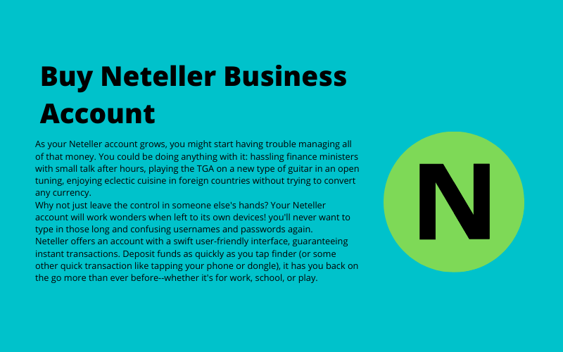 Buy Neteller Business Account