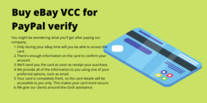 Buy eBay VCC for PayPal verify 